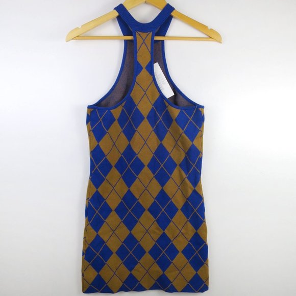 Urban Outfitters Charlie Knit Argyle Mini Dress S - Picture 5 of 9